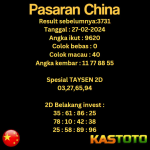 prediksi togel china kastoto