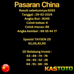 prediksi togel china kastoto