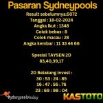 prediksi togel sydney kastoto