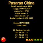 PREDIKSI TOGEL CHINA KASTOTO