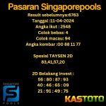 PREDIKSI TOGEL SINGAPORE KASTOTO