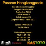 PREDIKSI TOGEL HONGKONG KASTOTO