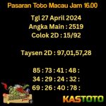 Prediksi TOTO MACAU Jam 16.00 Hari Ini