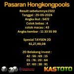 prediksi hongkong hari ini tgl 25-05-2024