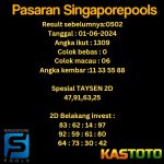 prediksi singapore tgl 01-06-2024