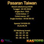 prediksi taiwan hari ini tgl 26-05-2024