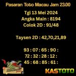 prediksi totomacau hari ini jam 23.00