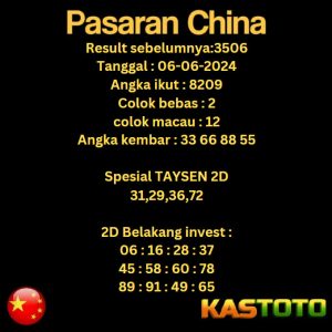 prediksi china hari ini tgl 06-06-2024