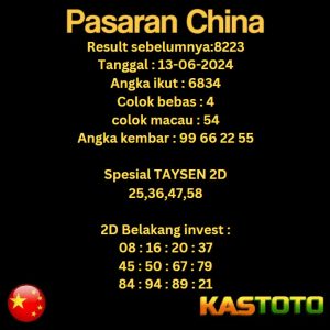 prediksi china hari ini tgl 13-06-2024