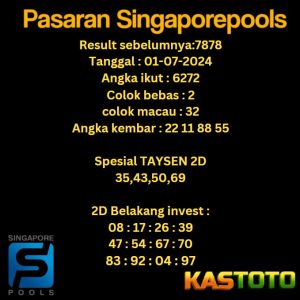 prediksi singapore hari ini tgl 01-07-2024