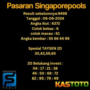 prediksi singapore hari ini tgl 06-06-2024