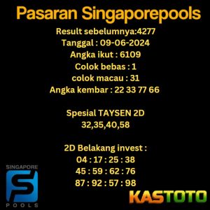 prediksi singapore hari ini tgl 09-06-2024