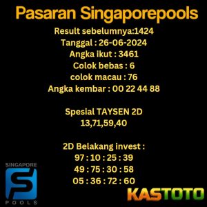 prediksi singapore tgl 26-06-2024