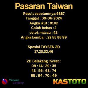 prediksi taiwan hari ini tgl 09-06-2024