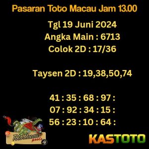 prediksi toto macau hari ini jam 13.00