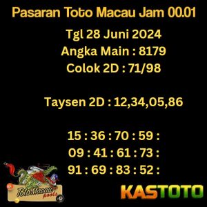 prediksi toto macau jam 00.01