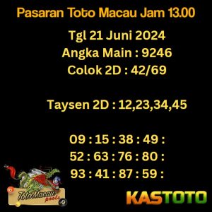 prediksi toto macau jam 13.00