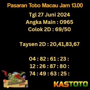 prediksi toto macau jam 13.00