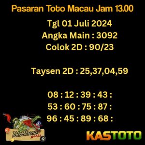 prediksi toto macau jam 13.00