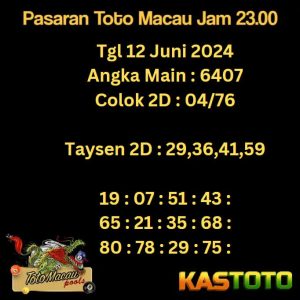 prediksi toto macau jam 23.00