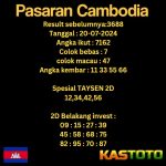 prediksi cambodia hari ini tgl 20-07-2024