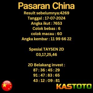 prediksi china hari ini tgl 17-07-2024