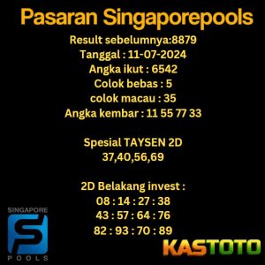 prediksi singapore hari ini tgl 11-07-2024