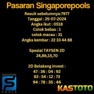 prediksi singapore hari ini tgl 25-07-2024