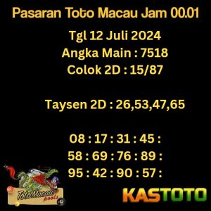 prediksi toto macau jam 00.01