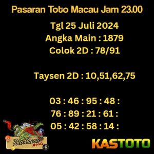 prediksi toto macau jam 23.00