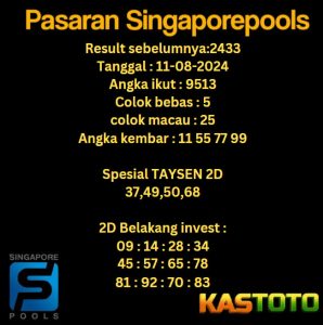 prediksi singapore hari ini tgl 11-08-2024