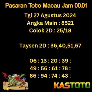 prediksi toto macau jam 00.01