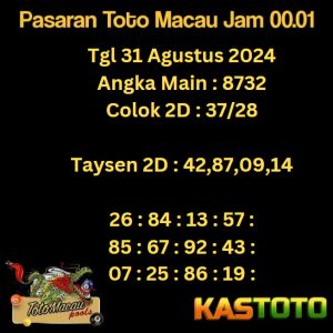 prediksi toto macau jam 00.01