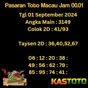 prediksi toto macau jam 00.01