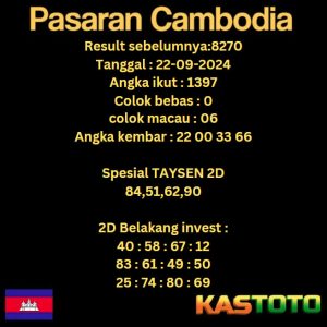 prediksi cambodia hari ini tgl 22-09-2024