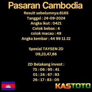 prediksi cambodia hari ini tgl 24-09-2024