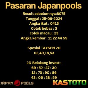 prediksi japan hari ini tgl 25-09-2024