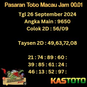 prediksi toto macau jam 00.01