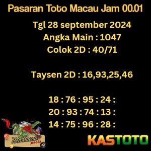 prediksi toto macau jam 00.01