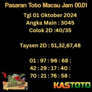 prediksi toto macau jam 00.01