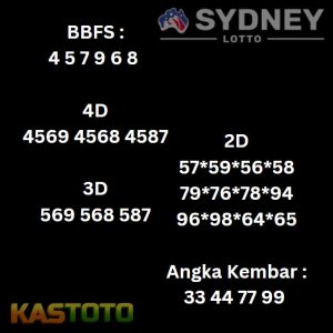 Prediksi Sydney Hari ini tgl 04-10-2024