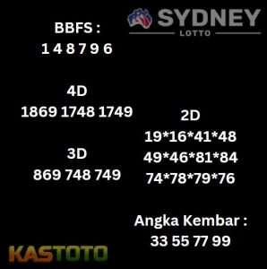 Prediksi Sydney Hari ini tgl 05-10-2024