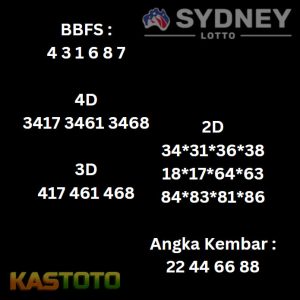 Prediksi Sydney Hari ini tgl 07-10-2024