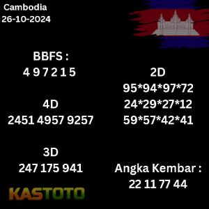 prediksi cambodia hari ini tgl 26 -10-2024